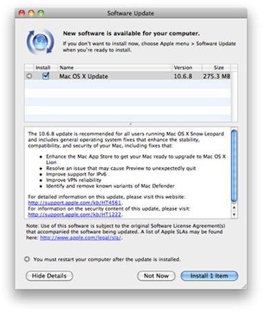 Mac Os X 10.6 Software Update Not Working